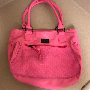 Bright pink vans purse